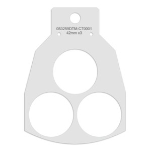 Tablet-Rondell-Erweiterung für Primera Eddie Lebensmitteldrucker mit 3 Kreisen, 42 mm Durchmesser, 12 Halter